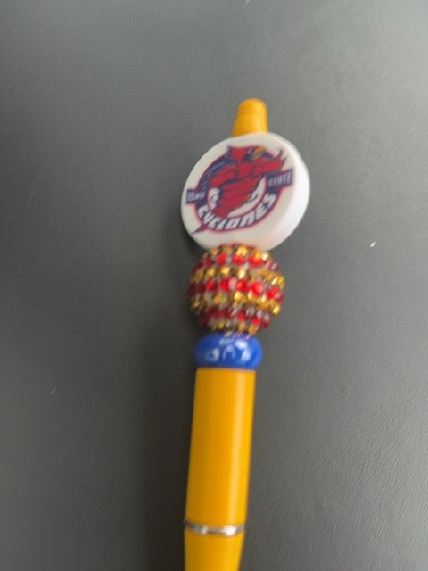 Yellow Sports Pens Grace's bead Shop
