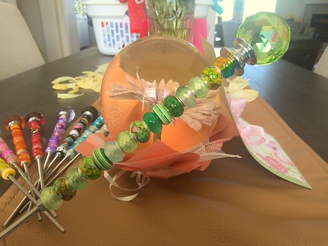 Green Garden Stake Grace's bead Shop