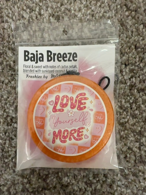 Love Yourself Baja Breeze Freshie, Round