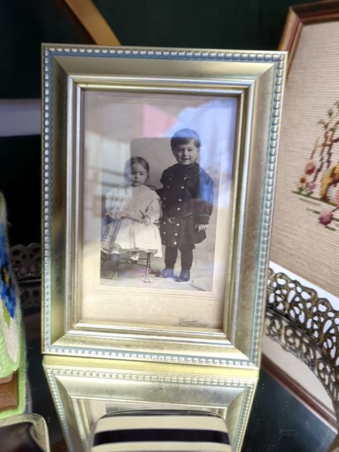 Framed black and white photo