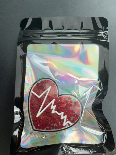 clear Shaker Badge Reel Grace's bead Shop