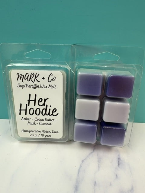 Her Hoodie Wax Melt, Clamshell
