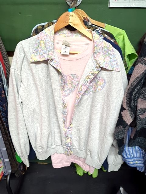 Vintage Clothing Grandma Sweater Set, XL