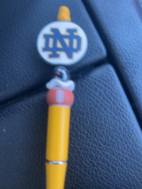 Yellow Sports Pens Grace's bead Shop