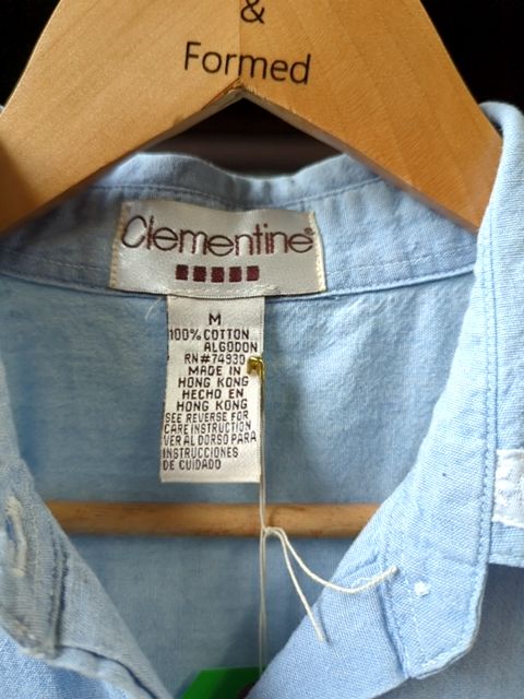 Vintage Clothing Button Up 100% Cotton, M