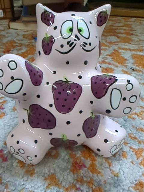 Strawberry Cat Bank