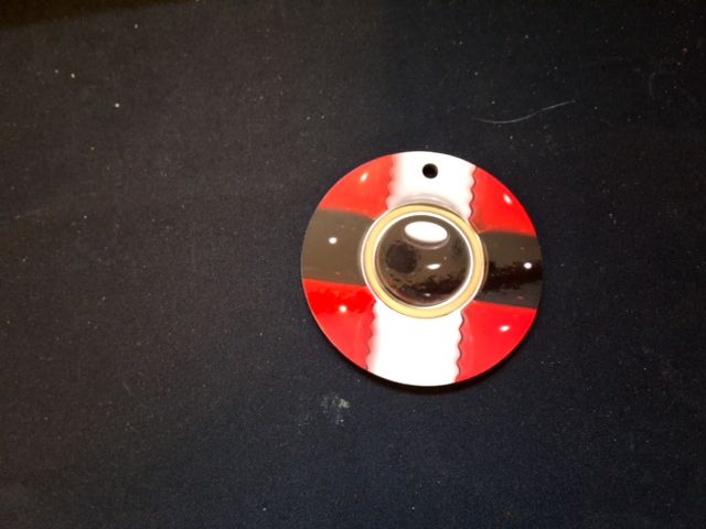 White Christmas ornament Santa cam, 3"