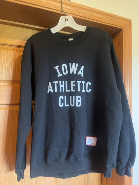 Black (Iowa Atheletic) Gildan Crewneck, Large