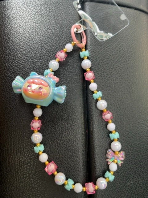 Pink Phone charm Grace's bead Shop