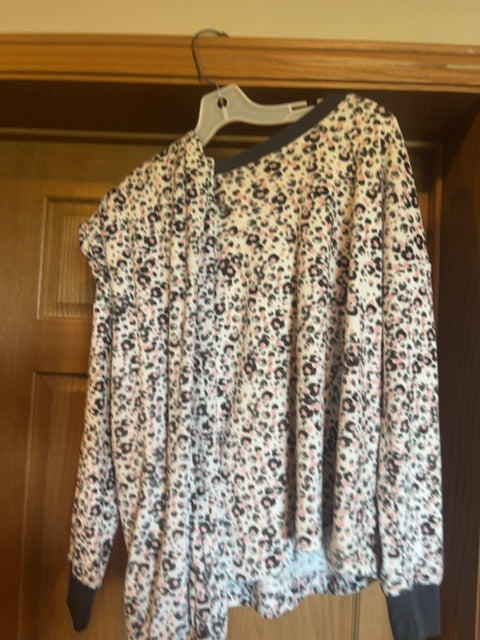 Pink Leopard Pajamas, Medium