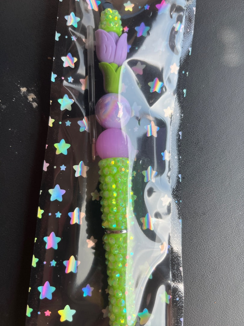 Rhinestone green Misc. Pens Grace's bead Shop