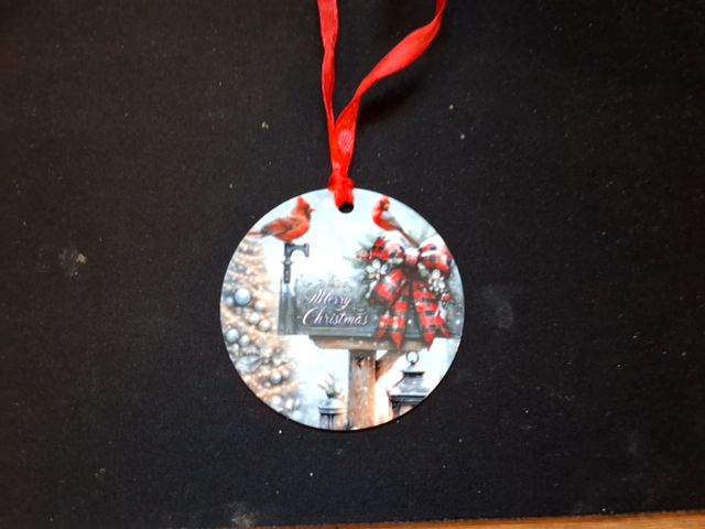 Red Christmas ornament Cardinal (2), 3"