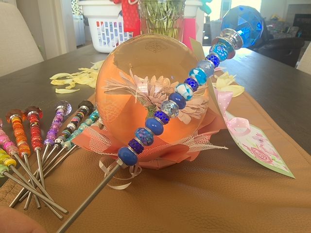 Blue Garden Stake Grace's bead Shop