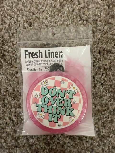 Overthink Fresh Linen Freshie, Round