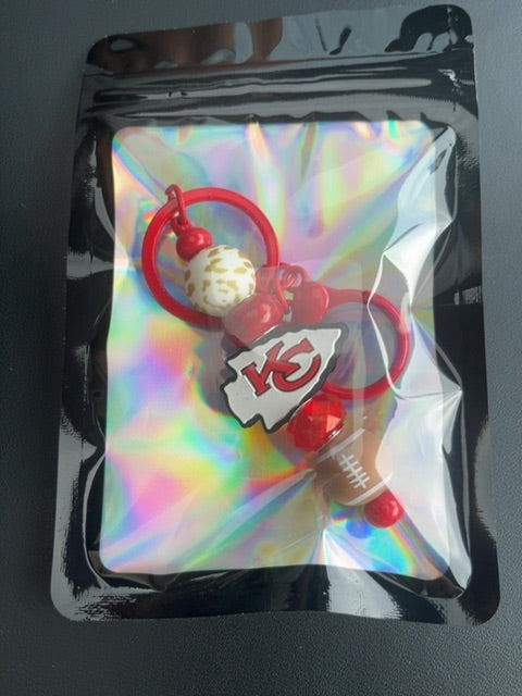Red Sport Keychain Grace's bead Shop