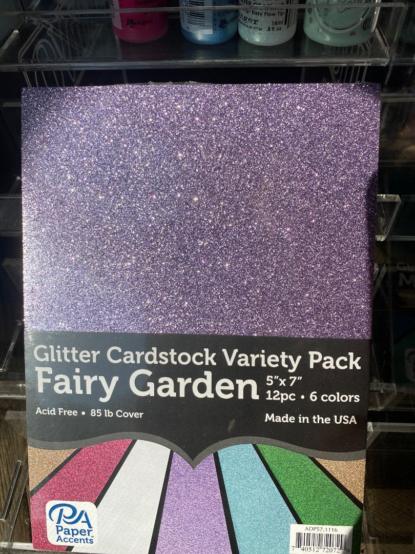 Assorted  Card stock - Glitter, 5”x7”
