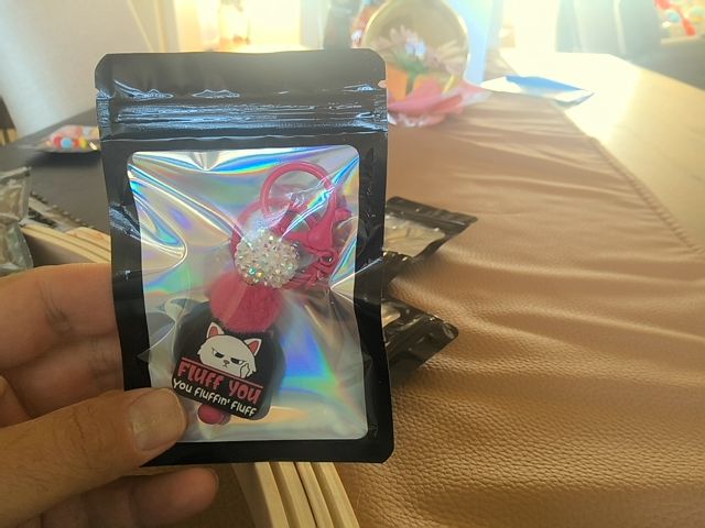 Pink Regular Keychain Grace's bead Shop