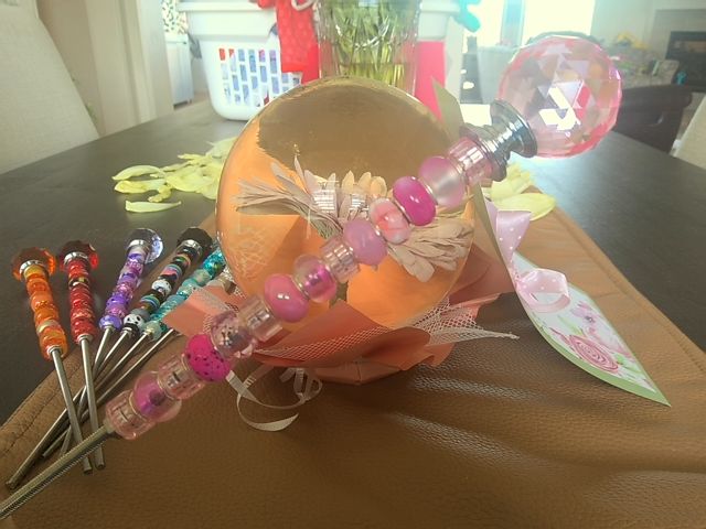 Pink Garden Stake Grace's bead Shop