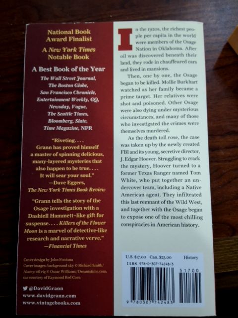 Used book Killers of the flower moon. By David Grann
