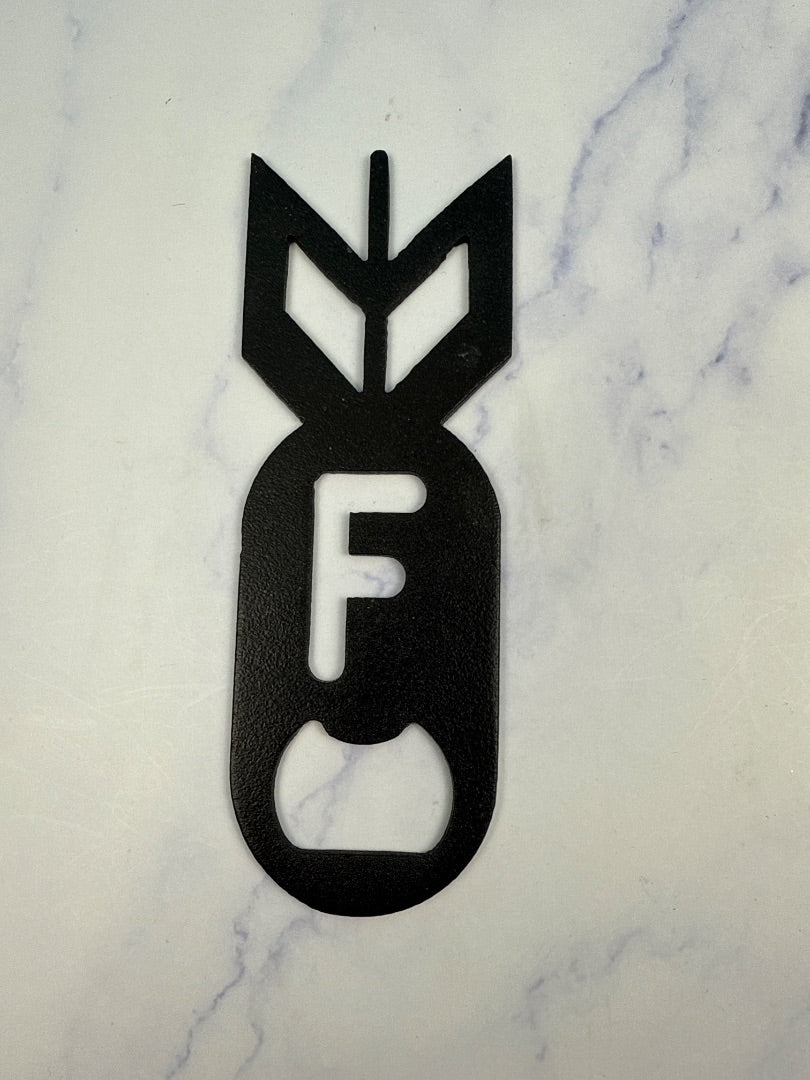 Bottle Opener FBomb Metal Artwork