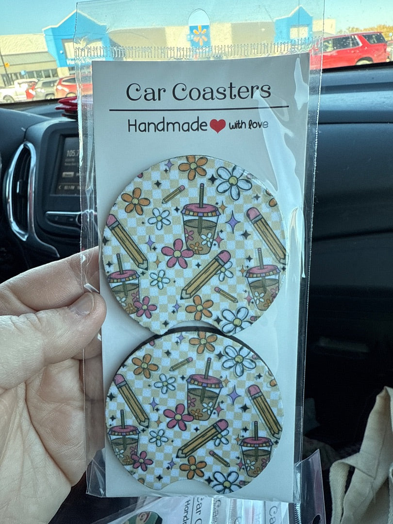 Pencils Car Coasters, Car Coaster