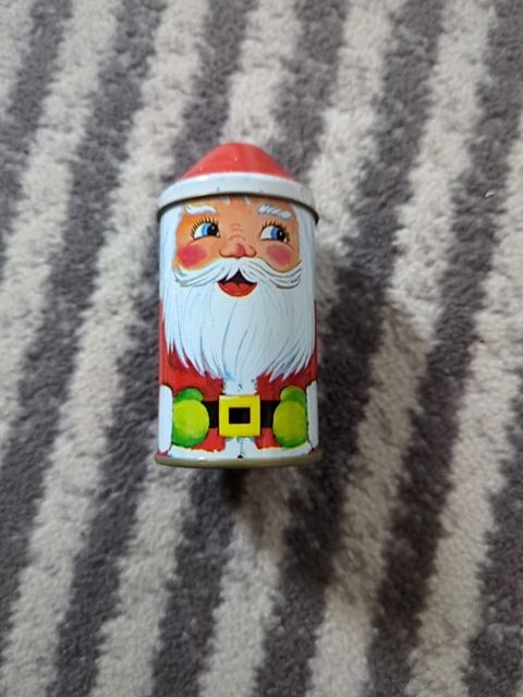 Vintage Santa tin