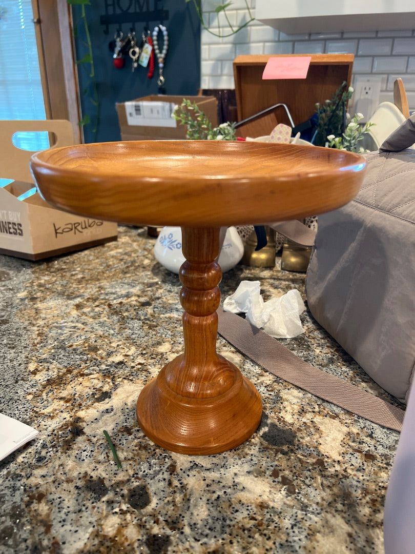 Wooden pedestal