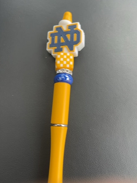 Yellow Sports Pens Grace's bead Shop