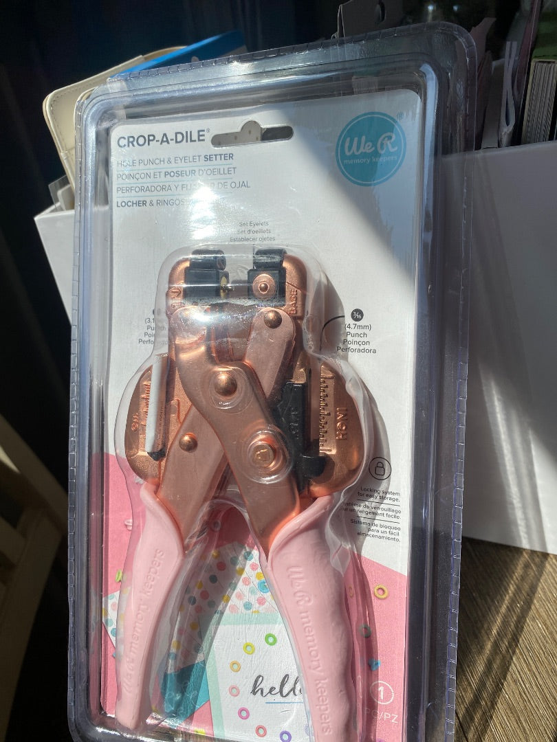 Rose Gold & Pink We R Memory Keepers Crop-A-Dile