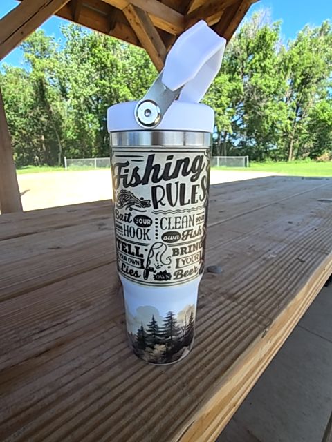 Kitchen towel Tumbler Fishing, 30 oz