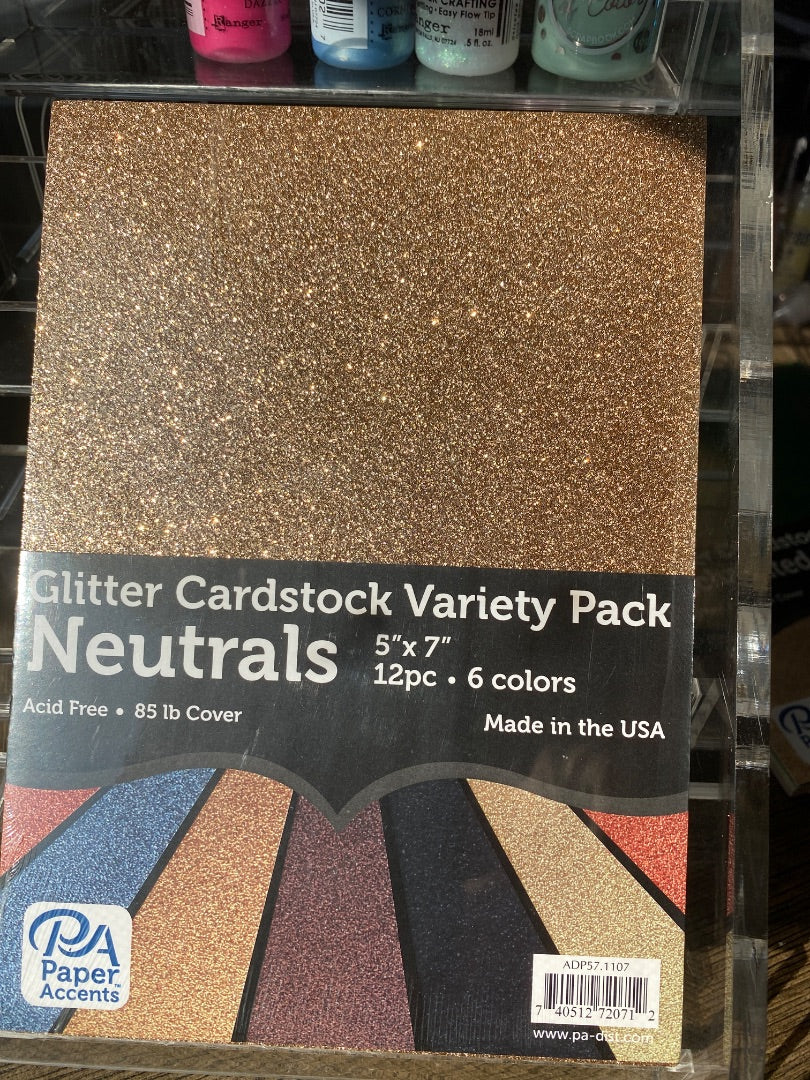 Assorted  Card stock - Glitter, 5”x7”