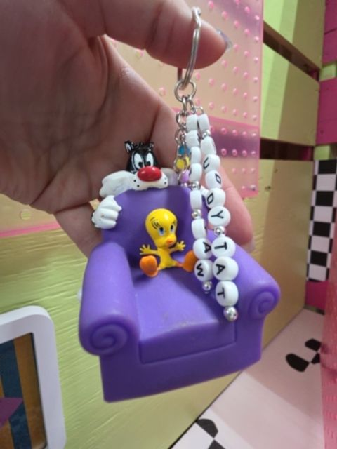 Upcycle/handmade Upcycled happy meal toy keychain
