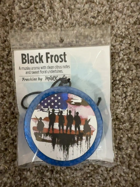 Flag Black Frost Freshie, Round