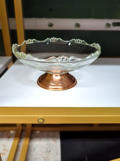Copper and glass bowl