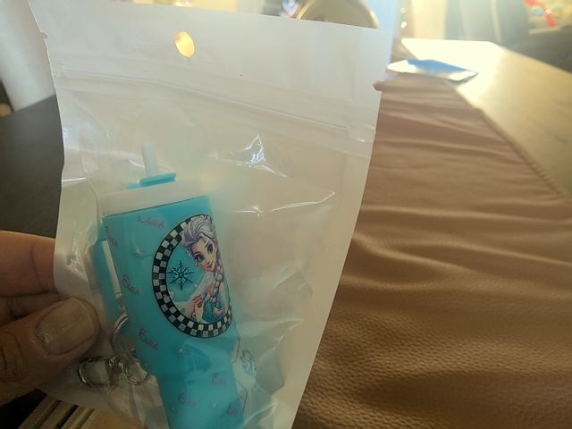 Blue Tumbler Keychain Grace's bead Shop