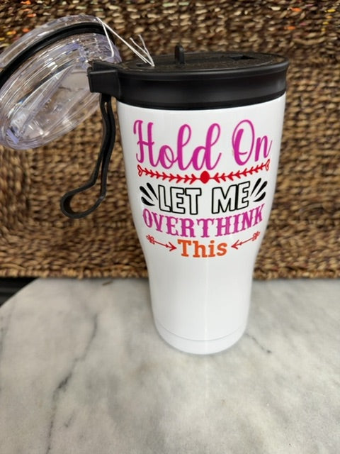 Overthink This Tumbler, 20oz, 2 Lids, Mark & Co