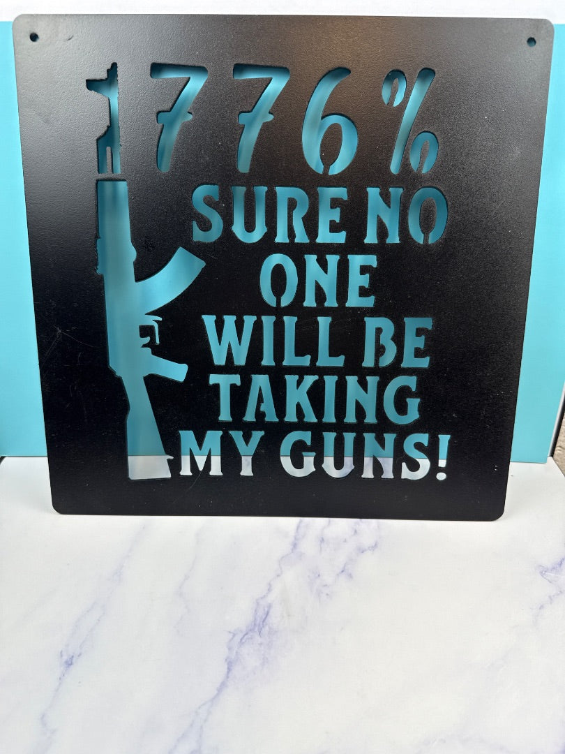 1776 Metal Artwork, 11.5x11.5”