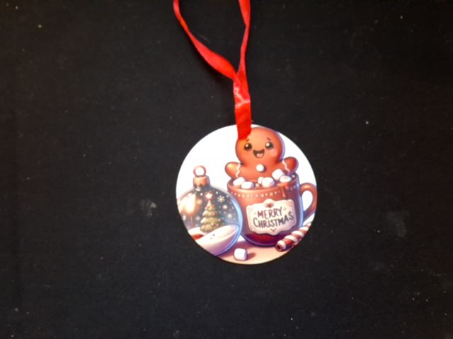 Brown Christmas ornament Gingerbread (1), 3"