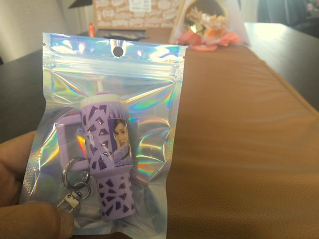 Purple Tumbler Keychain Grace's bead Shop