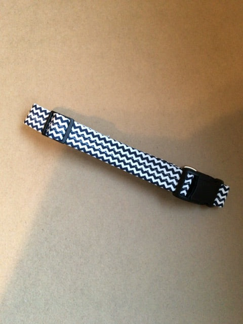 Black chevron Dog collar, Large