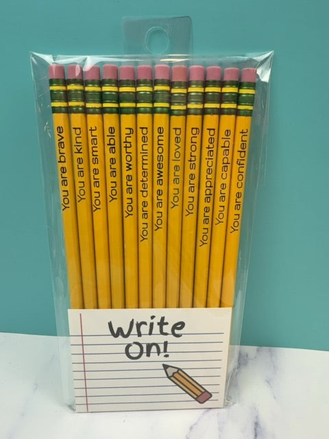 Affirmation Engraved Pencils