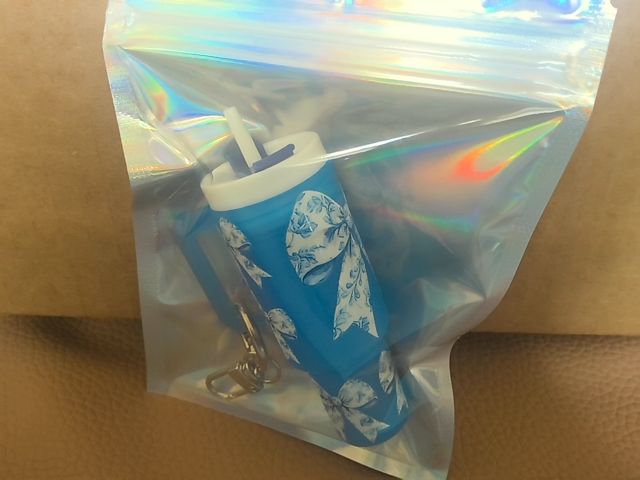 Blue Tumbler Keychain Grace's bead Shop