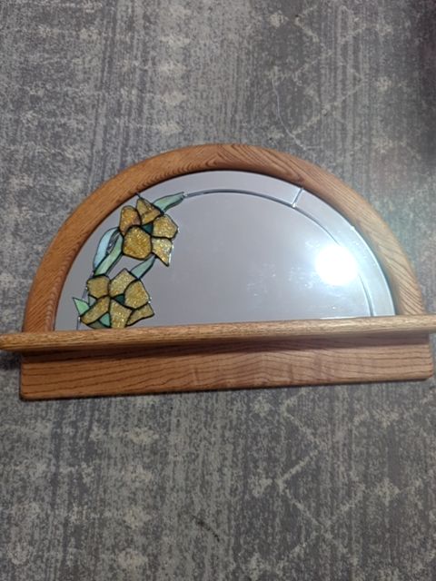 Stained glass mirror