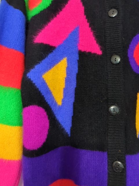 Vintage Clothing 80s Angora lambs wool blend sweater, S