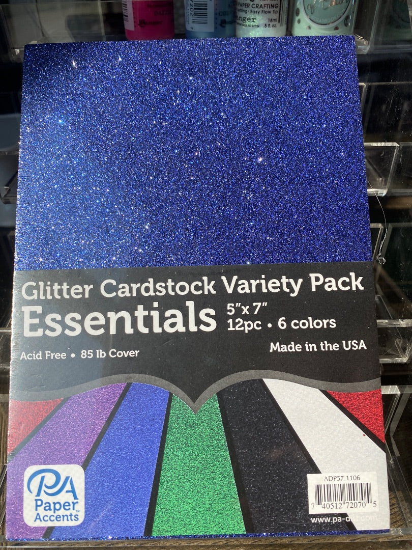 Assorted  Card stock - Glitter, 5”x7”
