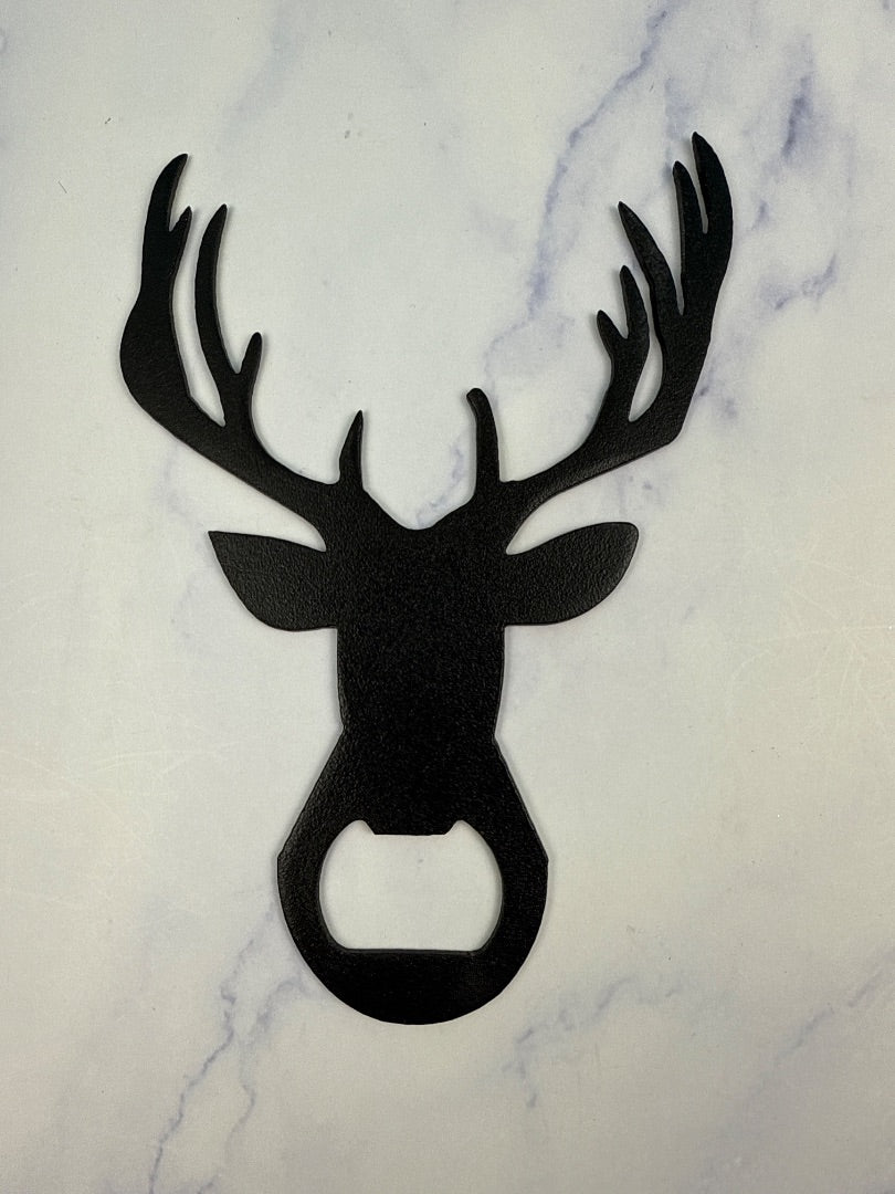 Black Deer Bottle Opener Metal Artwork