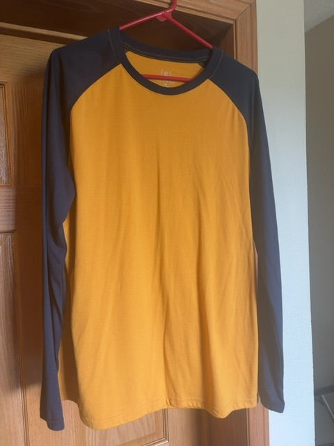Yellow and navy George Long Sleeve, Medium