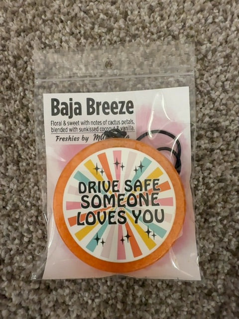 Drive Safe Baja Breeze Freshie, Round