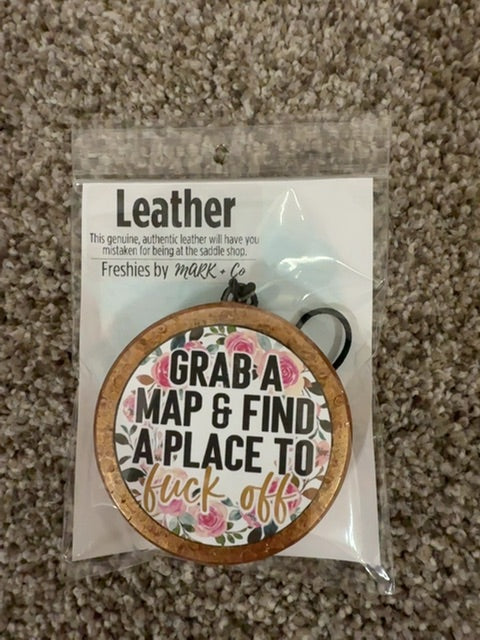 F Off Leather Freshie, Round