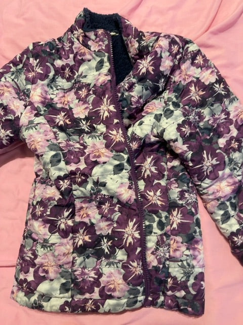 Purple/pink and gray flowers Unknown Girl’s Coat, Small child (6/6x)